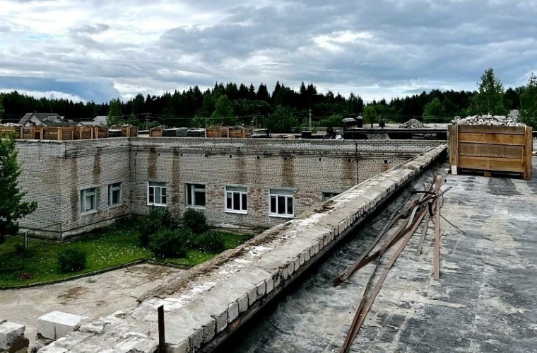 В поселке Приводино Котласского округа идет капремонт амбулатории.